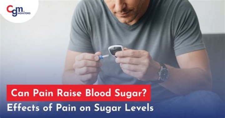 Can acute pain increase blood sugar?