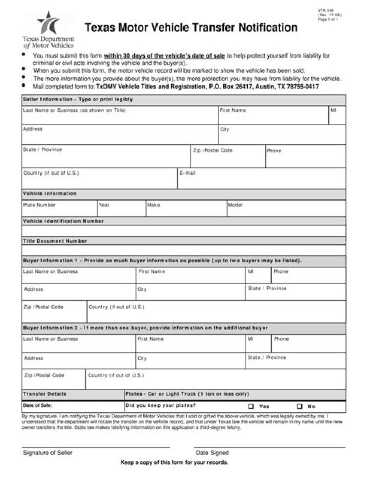 Can I do a Title transfer online in Texas?
