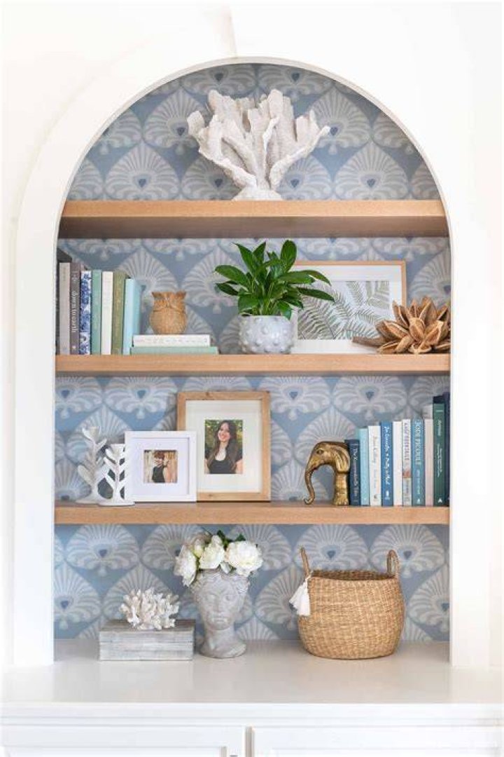 Can I put wallpaper on shelves?