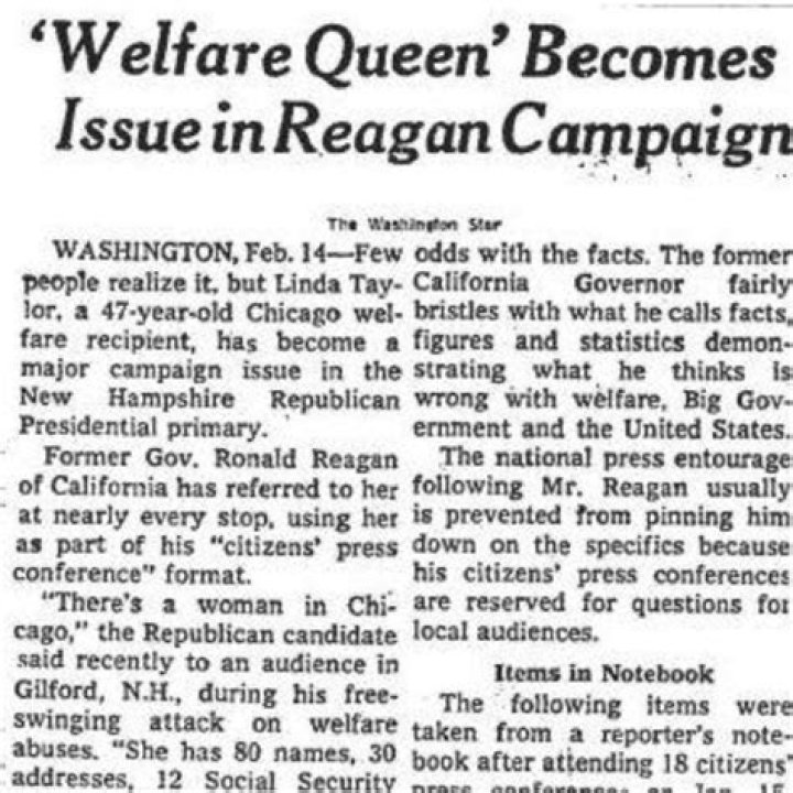 Did Ronald Reagan make up the welfare queen?