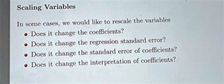 Does Scaling change coefficients?