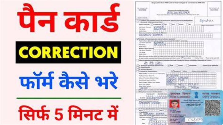 How can I apply for PAN correction form?