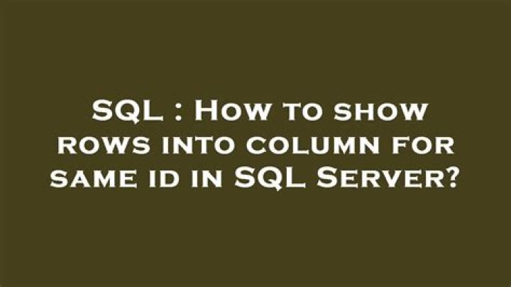 How can I sum rows with same ID in SQL?