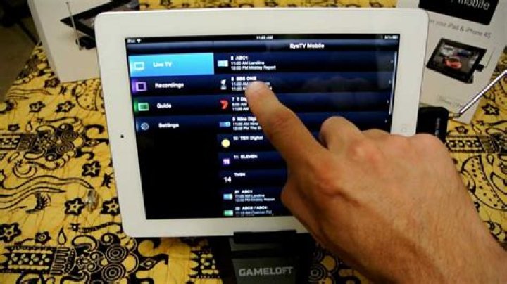 How can I watch live TV on my iPad?