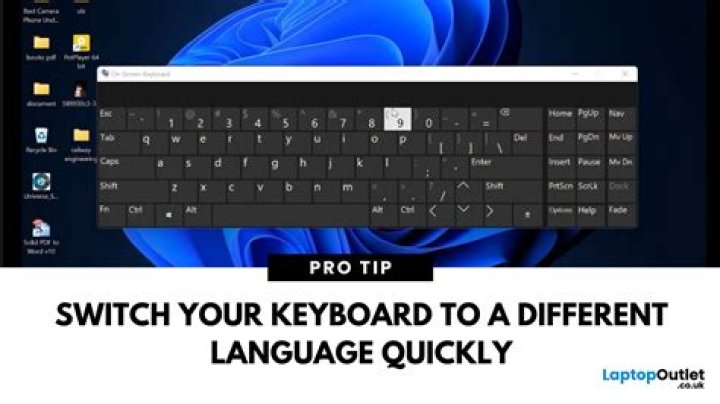 How do I change the language on my touch keyboard?