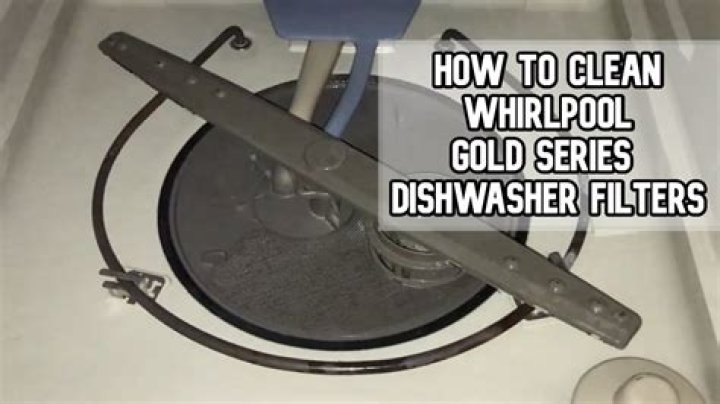 How do I clean the filter on my old Whirlpool dishwasher?