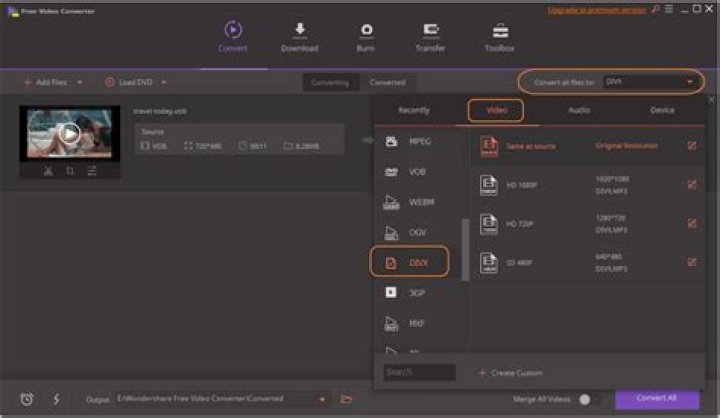 How do I convert a DVD to DivX?