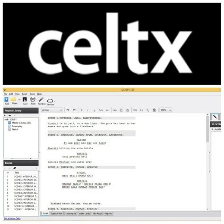 How do I download Celtx scripts?