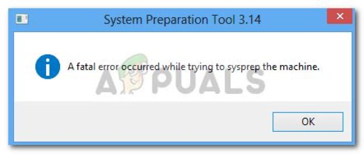 How do I fix Sysprep fatal error?