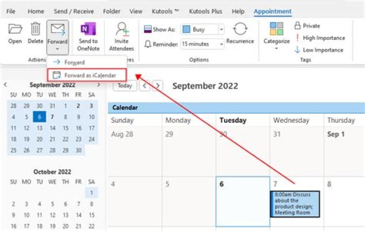 How do I import an ICS into Outlook calendar?