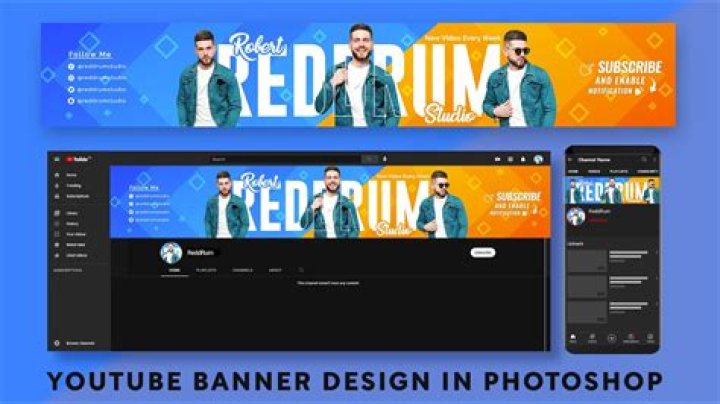 How do I make a YouTube banner in Photoshop?