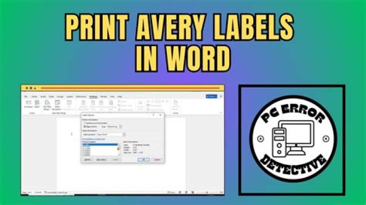 How do I print Avery labels in Word 5390?