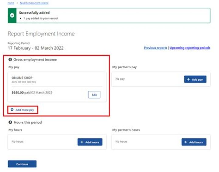 How do I report my income to Centrelink online?