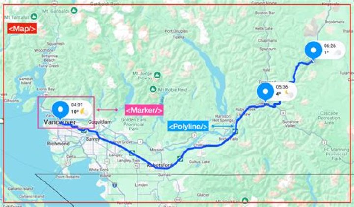 How do I show weather along a route on Google Maps?