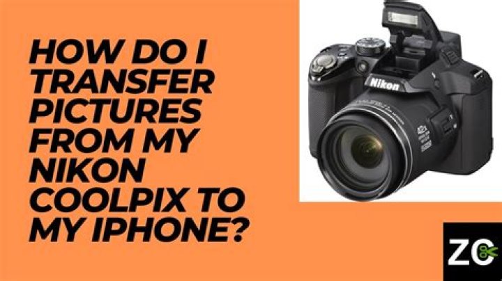 How do I transfer pictures from my Nikon Coolpix to my Iphone?