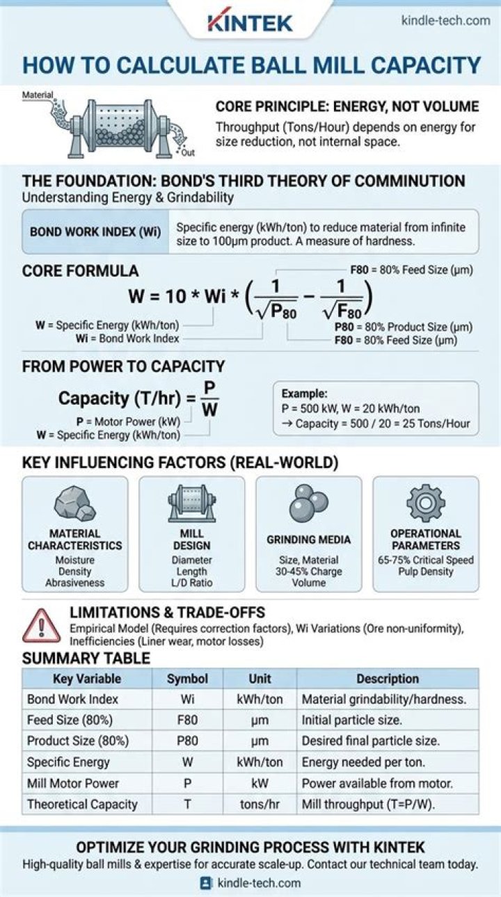 How do you calculate ball mill capacity?