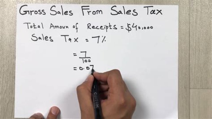 How do you calculate tax on a gross amount?