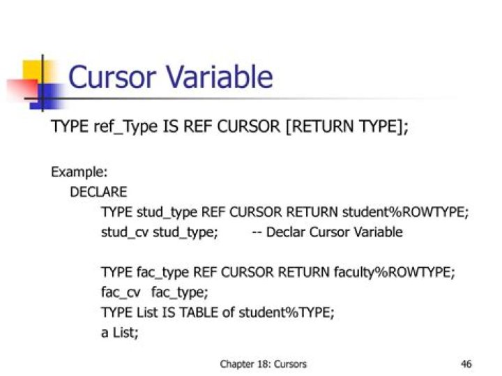 How do you declare a ref cursor?