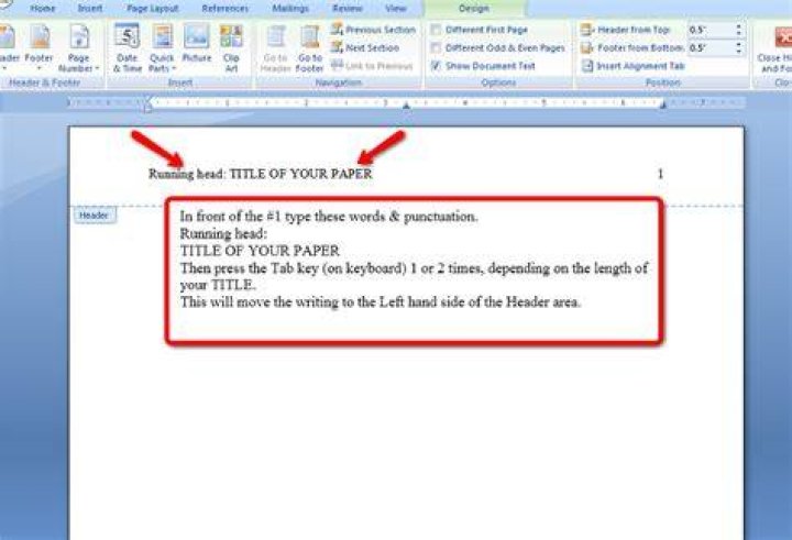 How do you do a header in APA format?