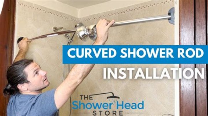 How do you install a shower rod on a slanted wall?