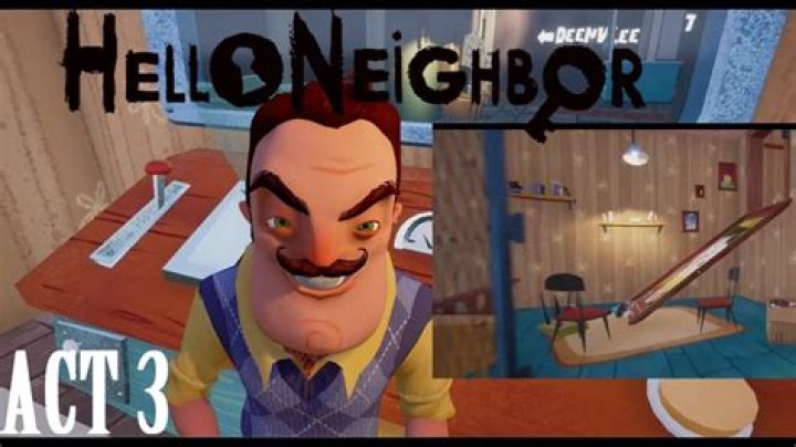 How do you knock down the painting in Hello Neighbor Act 3?