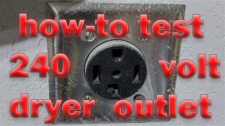 How do you test a 240 volt dryer outlet?