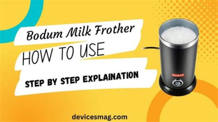 How do you use a Bodum handheld frother?