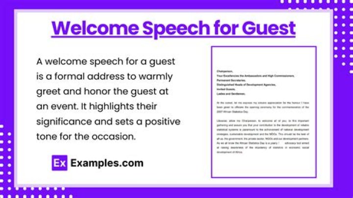 How do you welcome a guest in speech?
