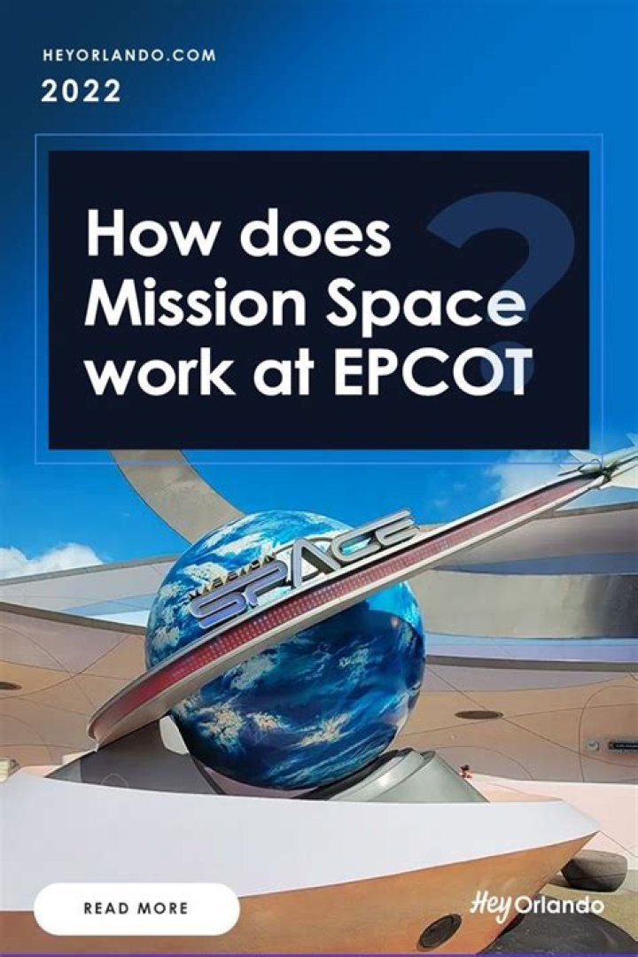 How does the ride Mission Space work at Epcot?