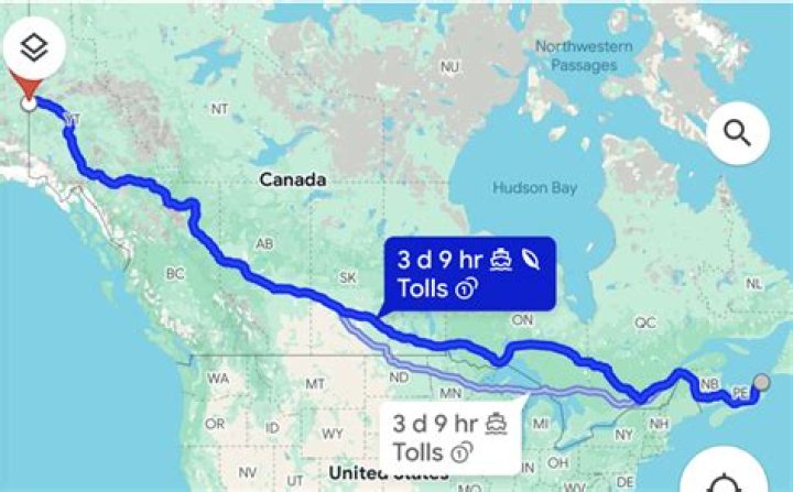 How far is Canada from the US driving?