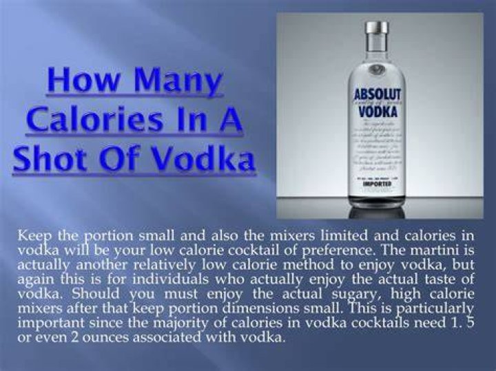 How many calories is a shot of vodka?