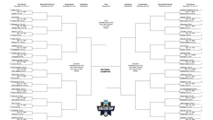 How many NCAA Division 2 soccer teams are there?