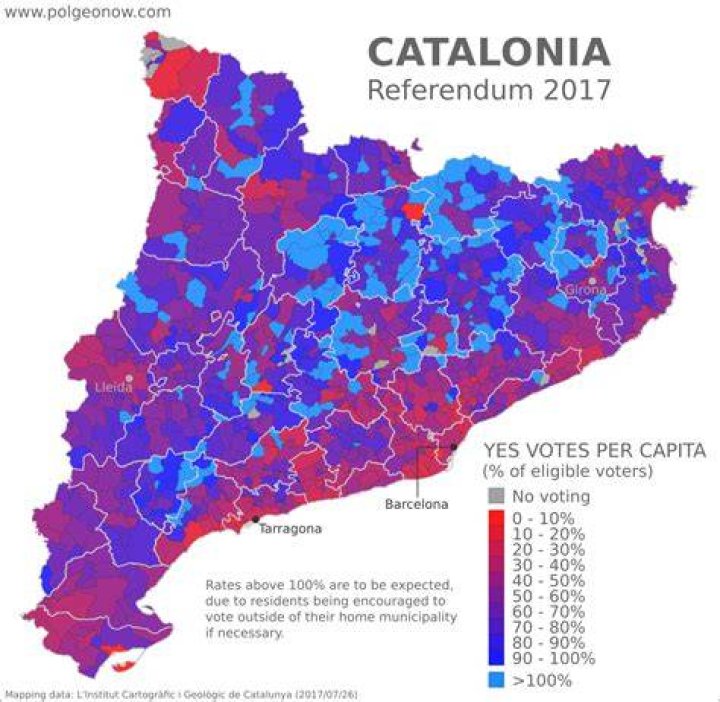 How many people voted in Catalonia referendum?