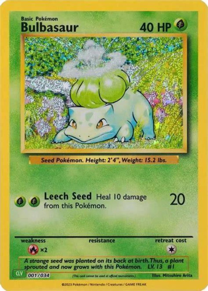 How much is the Bulbasaur Pokemon card worth?
