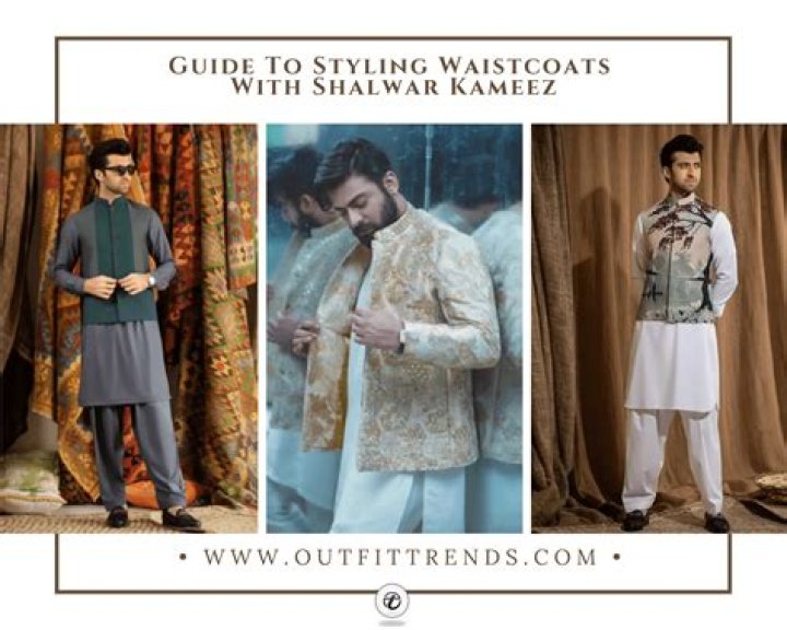 How to wear shalwar kameez with a maroon waistcoat?