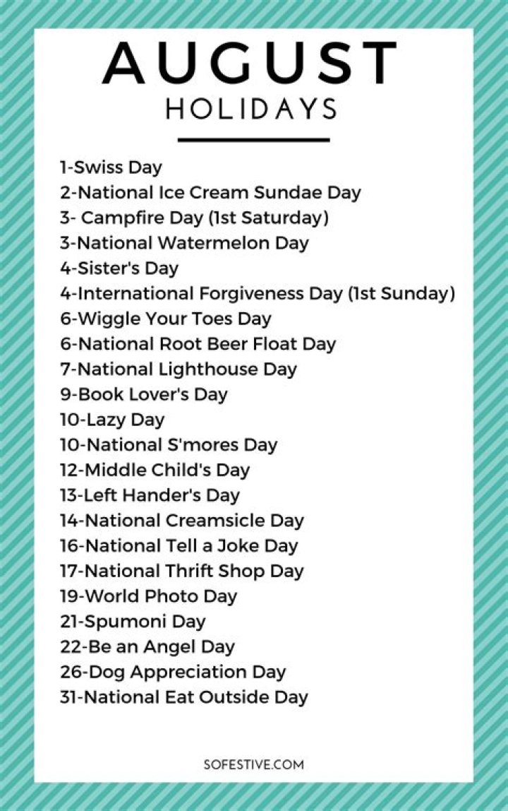 Is August 20 a special day?