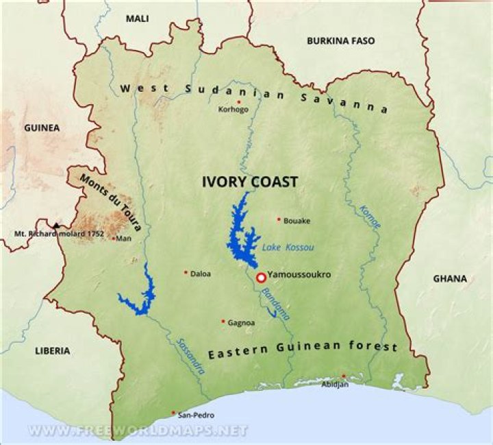 Is Ivory Coast close to Nigeria?