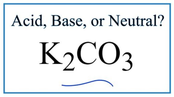 Is K2CO3 a pH?