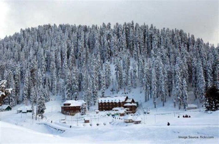Is snow falling in Gulmarg?