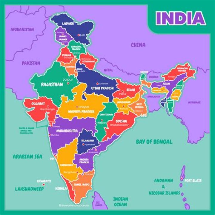 Is there a free printable India map with States?
