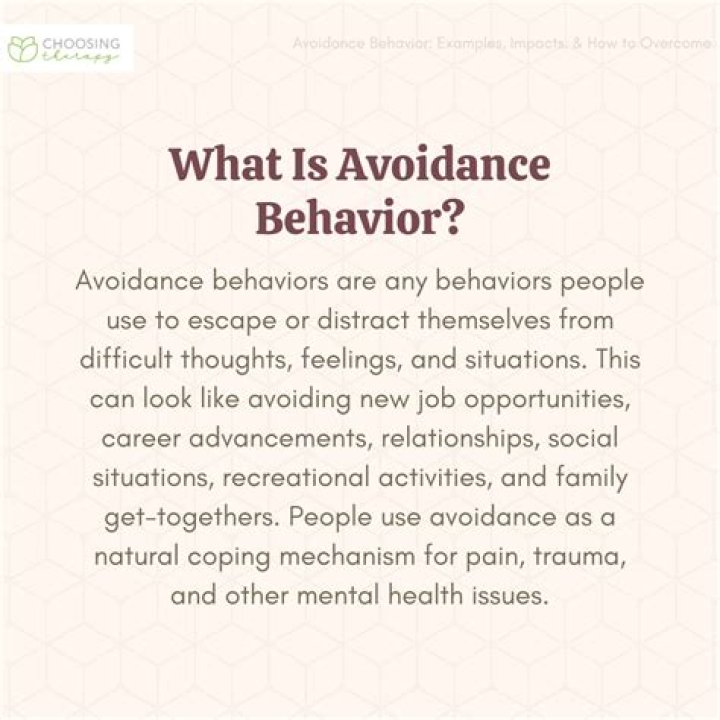 What are avoidance symptoms?