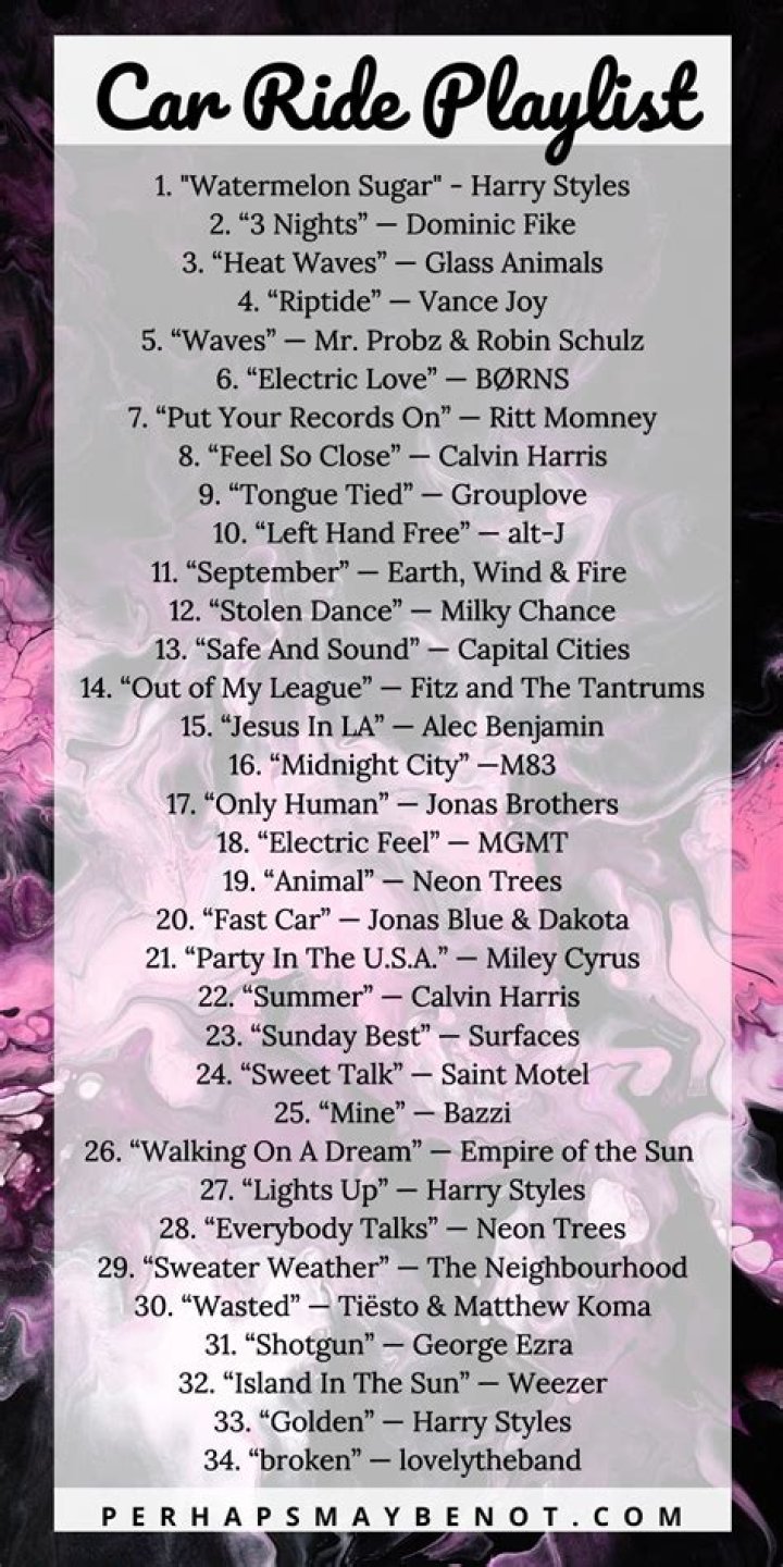 What are good car ride songs?