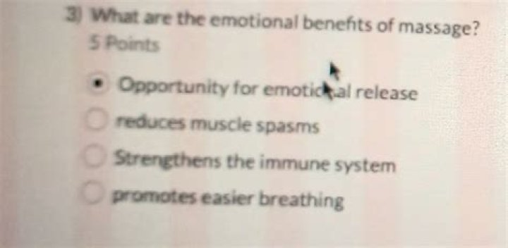 What are the emotional benefits of massage?
