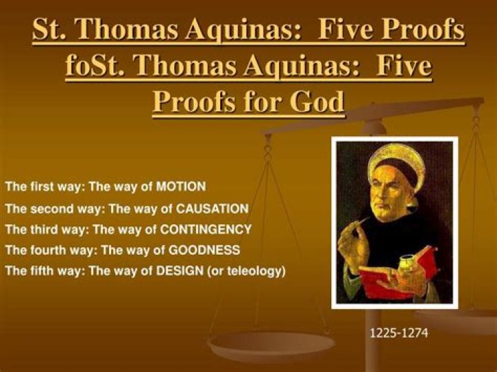 What are the five proofs of Thomas Aquinas?