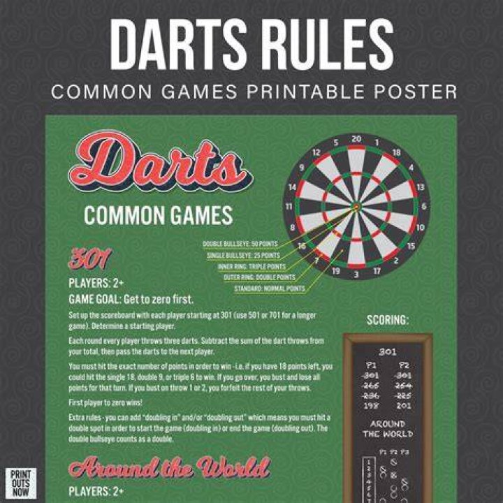 What are the rules of playing darts?