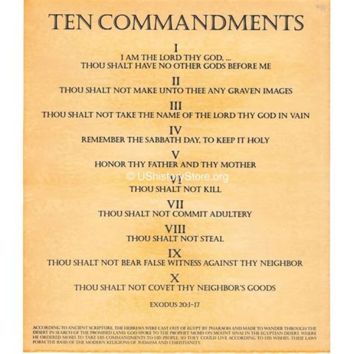 What are the Ten Commandments in the KJV Bible?