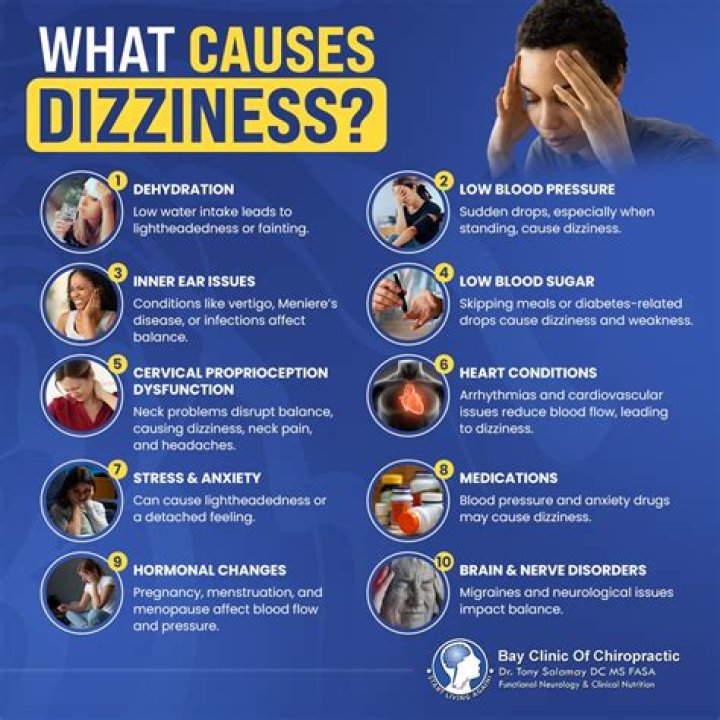 What causes a sudden attack of dizziness?