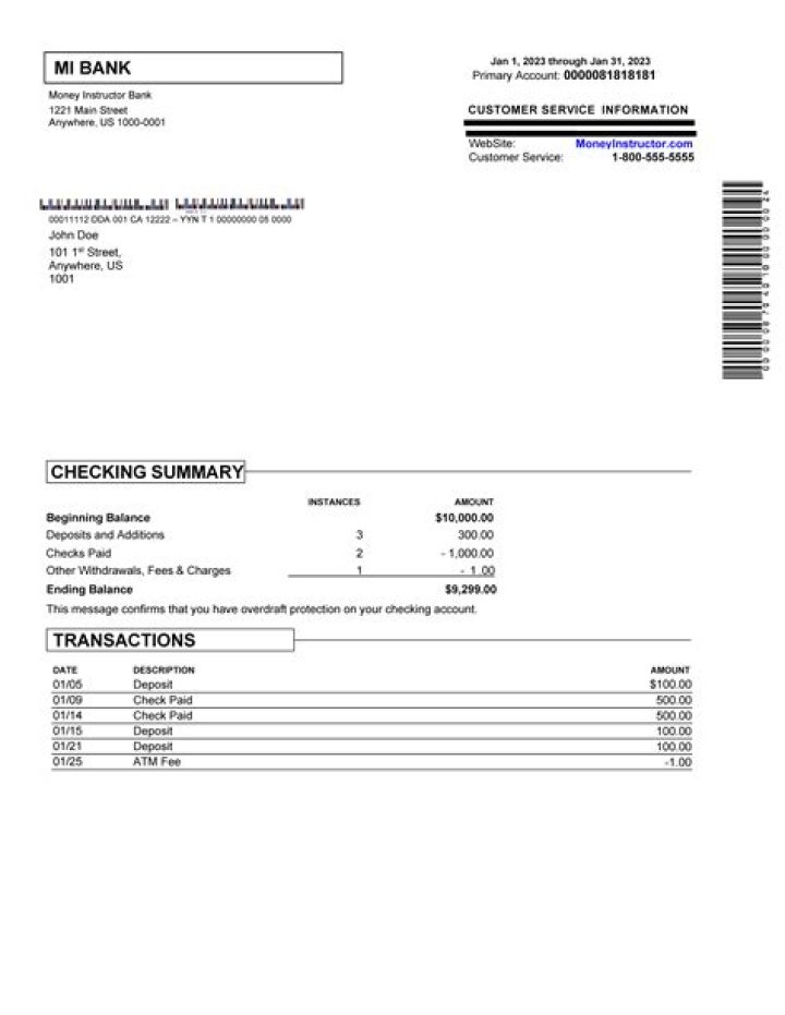 What does miscellaneous mean on bank statement?
