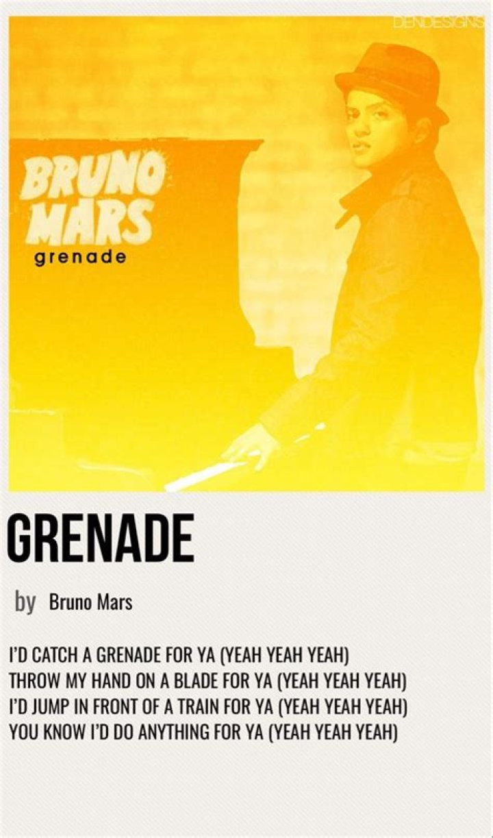 What instruments are used in the song Grenade by Bruno Mars?