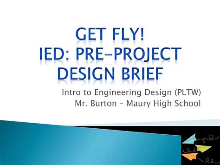 What is a design brief Pltw?